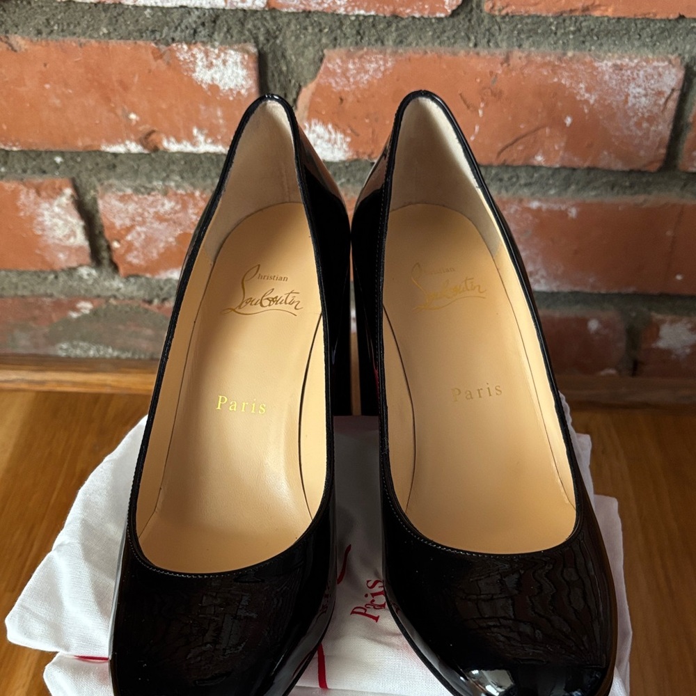 Christian Louboutin Black Patent Leather Heels